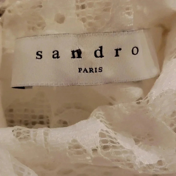 SANDRO Paris lace blouse size M - Picture 5 of 6